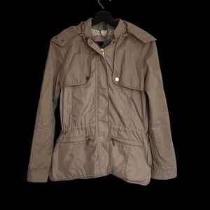 Zara Size S Removable Hoodie Short Trench Spring Jacket